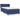 Pat box spring cu saltea, albastru, 100x200 cm, textil