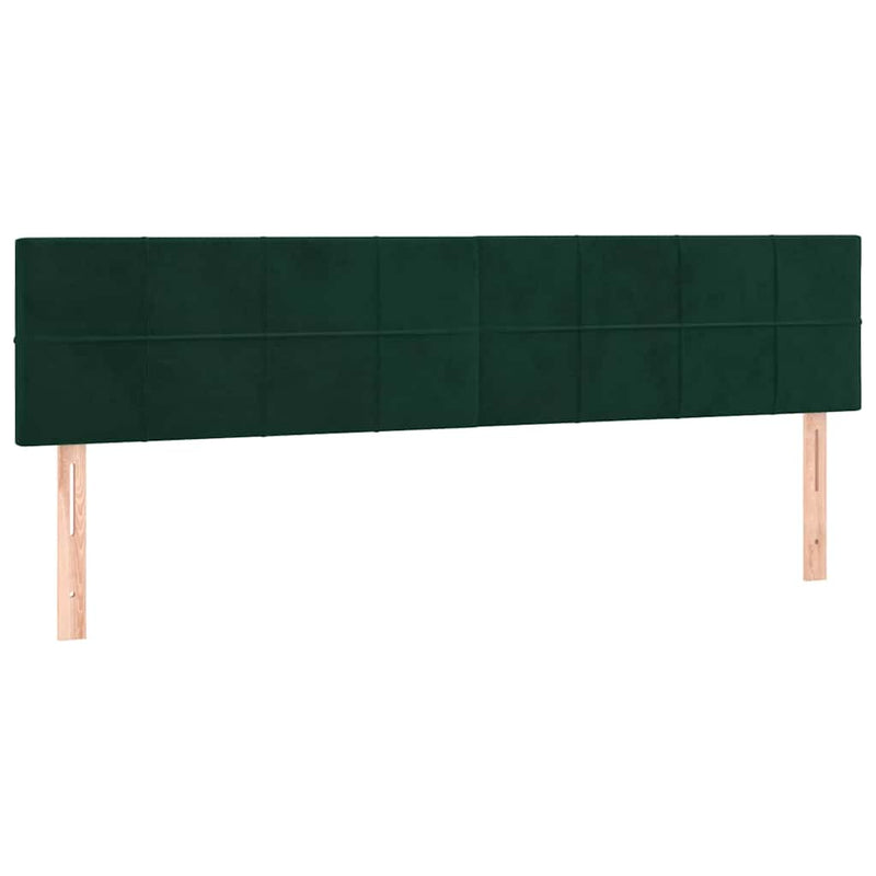Pat box spring cu saltea, verde închis, 200x200 cm, catifea