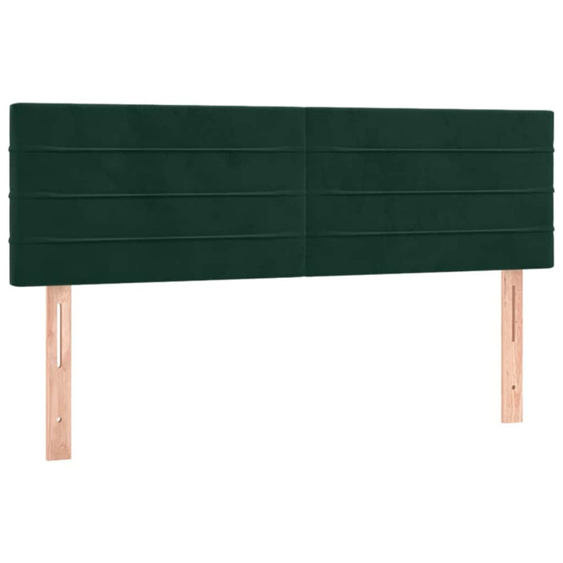 Pat box spring cu saltea, verde închis, 140x190 cm, catifea