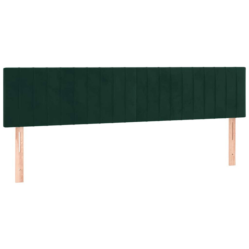 Pat box spring cu saltea, verde închis, 200x200 cm, catifea