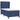 Pat box spring cu saltea, albastru, 90x190 cm, textil