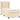 Pat box spring cu saltea, crem, 100x200 cm, textil