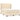 Pat box spring cu saltea, crem, 140x200 cm, textil