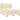 Pat box spring cu saltea, crem, 140x200 cm, textil