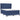 Pat box spring cu saltea, albastru, 140x200 cm, textil