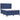 Pat box spring cu saltea, albastru, 140x200 cm, textil