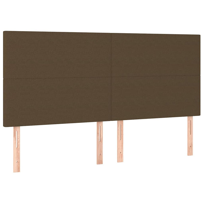 Pat box spring cu saltea, maro închis, 200x200 cm, textil