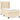 Pat box spring cu saltea, crem, 90x190 cm, textil