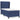 Pat box spring cu saltea, albastru, 90x190 cm, textil