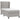 Pat box spring cu saltea, gri deschis, 90x200 cm, textil