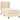 Pat box spring cu saltea, crem, 100x200 cm, textil