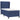 Pat box spring cu saltea, albastru, 100x200 cm, textil