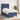 Pat box spring cu saltea, albastru, 100x200 cm, textil