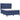 Pat box spring cu saltea, albastru, 140x200 cm, textil