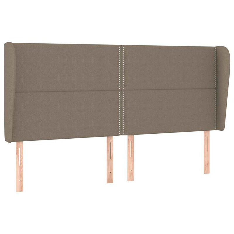 Pat box spring cu saltea, gri taupe, 200x200 cm, textil