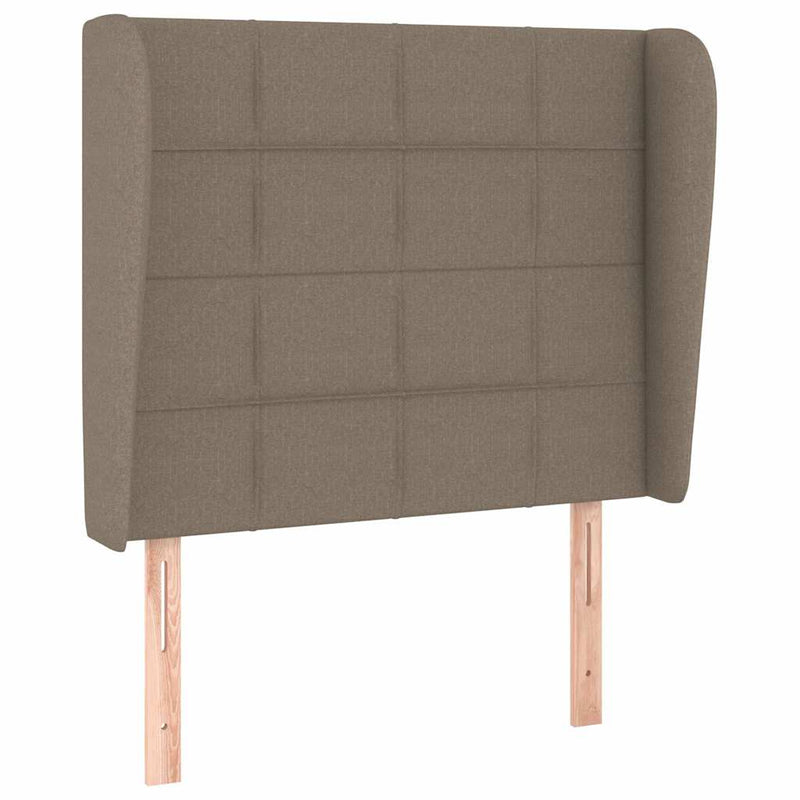 Pat box spring cu saltea, gri taupe, 80x200 cm, textil