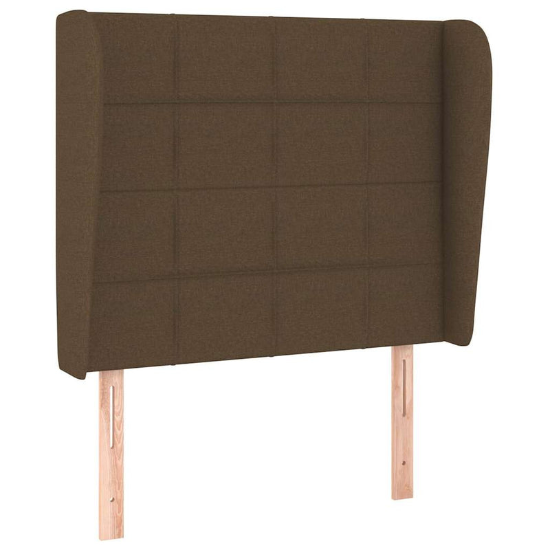 Pat box spring cu saltea, maro închis, 90x190 cm, textil