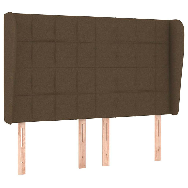 Pat box spring cu saltea, maro închis, 140x200 cm, textil