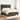 Pat box spring cu saltea, maro închis, 140x200 cm, textil