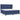 Pat box spring cu saltea, albastru, 180x200 cm, material textil