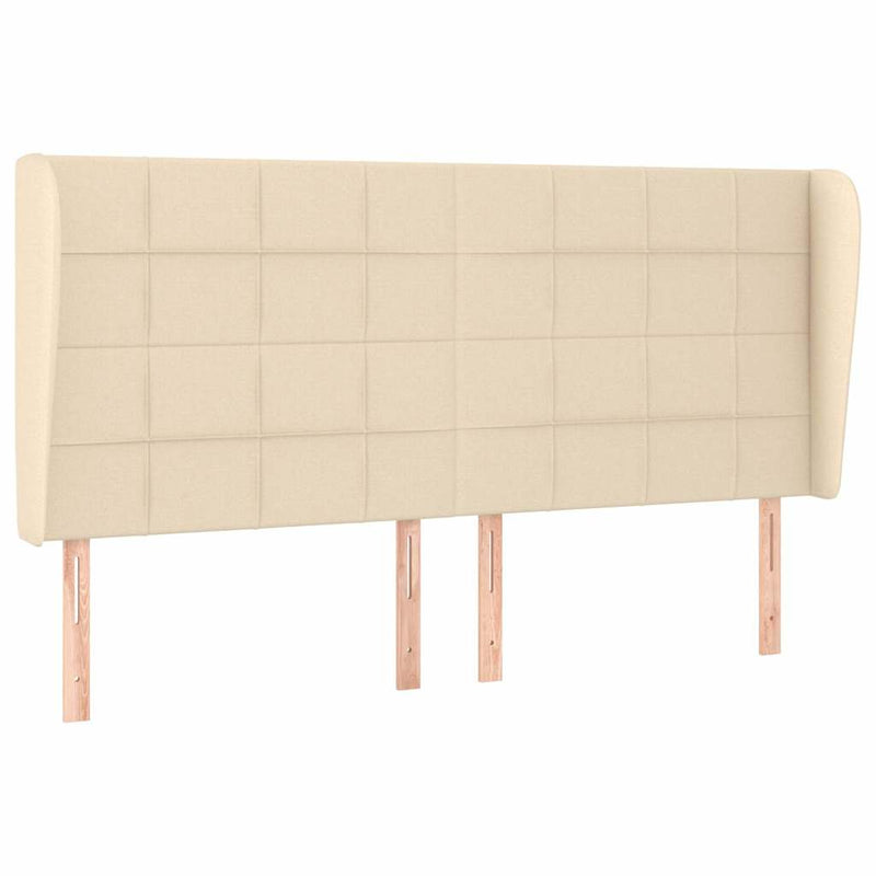 Pat box spring cu saltea, crem, 200x200 cm, textil