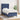 Pat box spring cu saltea, albastru, 90x200 cm, textil