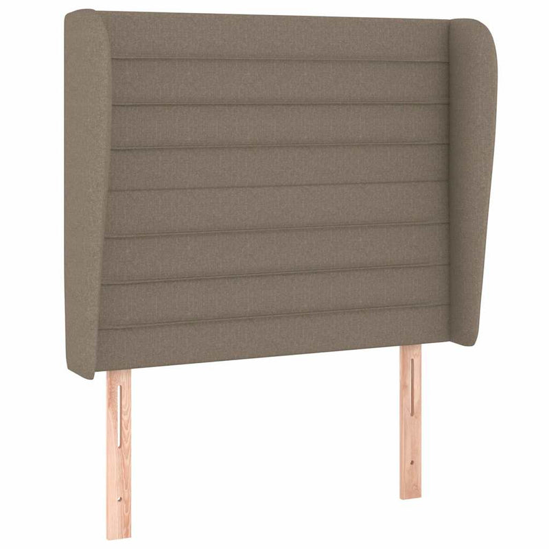 Pat box spring cu saltea, gri taupe, 100x200 cm, textil