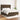 Pat box spring cu saltea, maro închis, 140x200 cm, textil