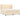 Pat box spring cu saltea, crem, 160x200 cm, material textil
