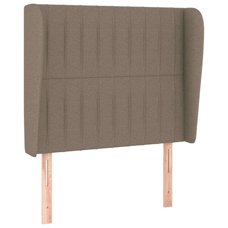Pat box spring cu saltea, gri taupe, 80x200 cm, textil