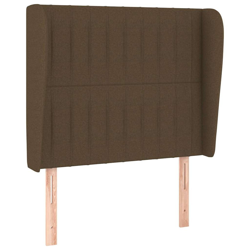 Pat box spring cu saltea, maro închis, 90x190 cm, textil