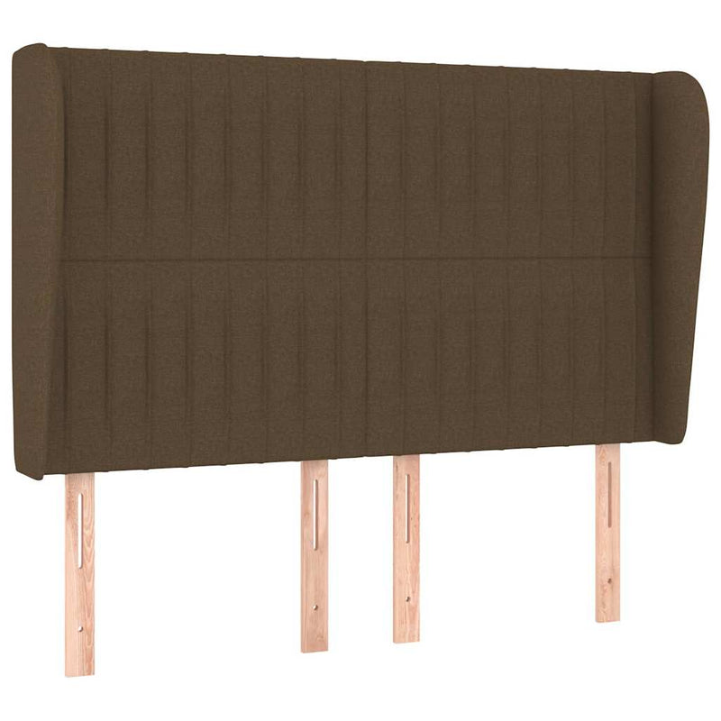 Pat box spring cu saltea, maro închis, 140x200 cm, textil