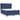 Pat box spring cu saltea, albastru, 140x200 cm, textil