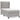 Pat box spring cu saltea, gri deschis, 90x200 cm, textil