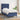 Pat box spring cu saltea, albastru, 90x200 cm, textil