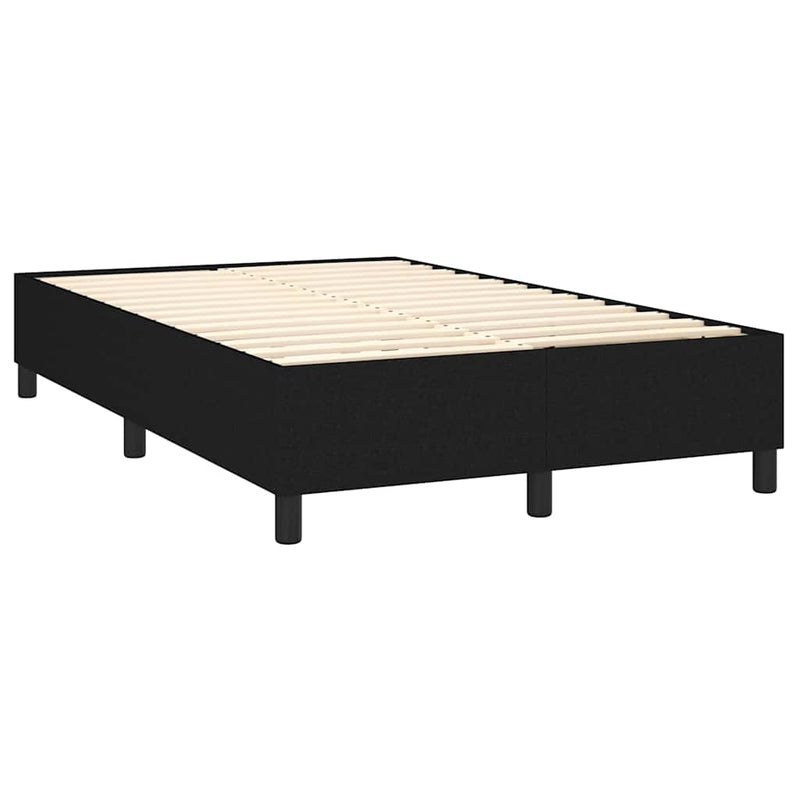 Pat box spring cu saltea, negru, 140x190 cm, textil