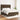 Pat box spring cu saltea, maro închis, 140x200 cm, textil