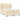 Pat box spring cu saltea, crem, 140x200 cm, textil