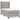Pat box spring cu saltea, gri deschis, 100x200 cm, textil