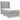 Pat box spring cu saltea, gri deschis, 90x200 cm, textil
