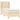 Pat box spring cu saltea, crem, 90x200 cm, textil