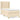 Pat box spring cu saltea, crem, 100x200 cm, textil