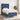 Pat box spring cu saltea, albastru, 90x190 cm, textil