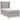 Pat box spring cu saltea, gri deschis, 90x200 cm, textil