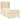 Pat box spring cu saltea, crem, 100x200 cm, textil