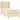 Pat box spring cu saltea, crem, 100x200 cm, textil