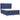 Pat box spring cu saltea, albastru, 140x200 cm, textil