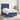 Pat box spring cu saltea, albastru, 90x190 cm, textil