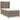 Pat box spring cu saltea, gri taupe, 100x200 cm, textil
