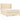 Pat box spring cu saltea, crem, 140x200 cm, textil